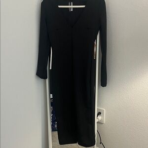Elegant Black Long Sleeve Dress